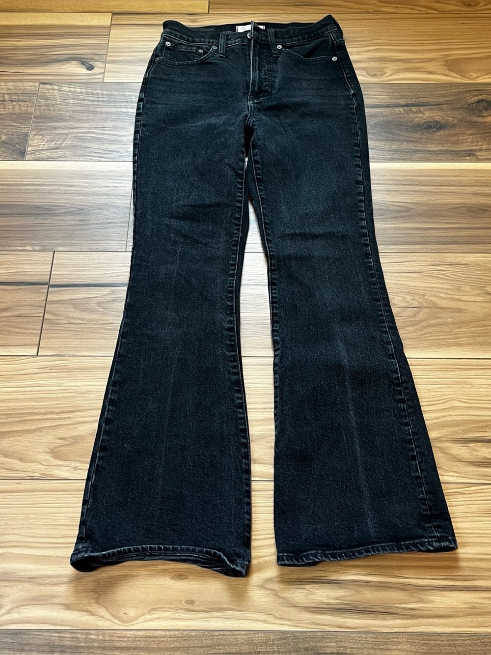 Madewell The Perfect Vintage Flare Jean Black Denim  Women’s Size 25